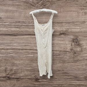 Elegant Cream Lace Maxi Dress